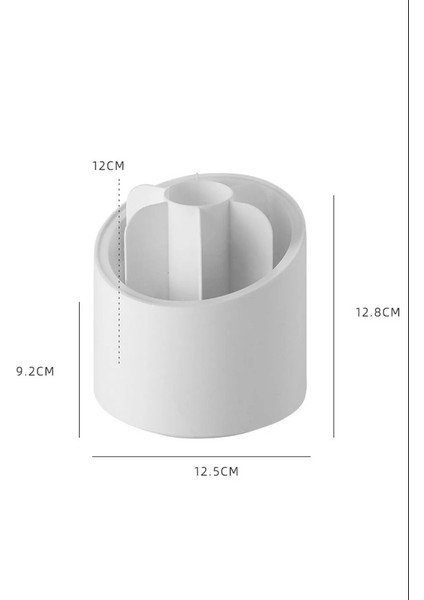 Dovi Home Mega Makyaj Kozmetik ve Fırçalık Düzenleyici Organizer 2'li Set Gül Kurusu