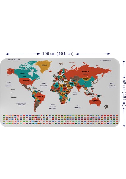 Eğitici - Öğretici Dünya ve Türkiye Haritası Çocuk Odası Duvar Sticker I 3886 fiyatları