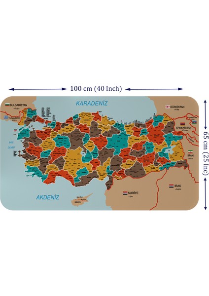 Eğitici - Öğretici Dünya ve Türkiye Haritası Çocuk Odası Duvar Sticker I 3886 fırsatları