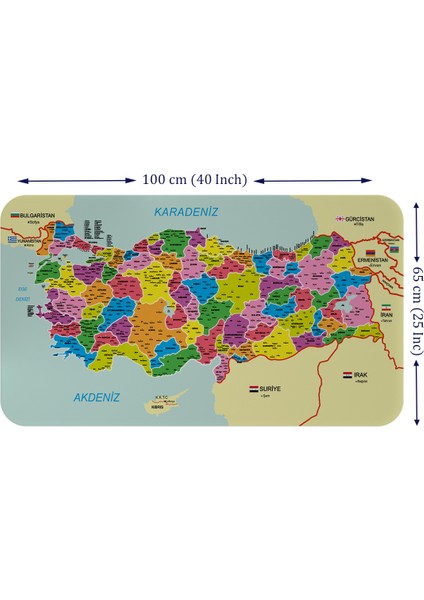 Eğitici - Öğretici Dünya ve Türkiye Haritası Çocuk Odası Duvar Sticker I 3885