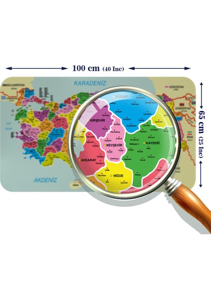 Eğitici - Öğretici Dünya ve Türkiye Haritası Çocuk Odası Duvar Sticker I 3885