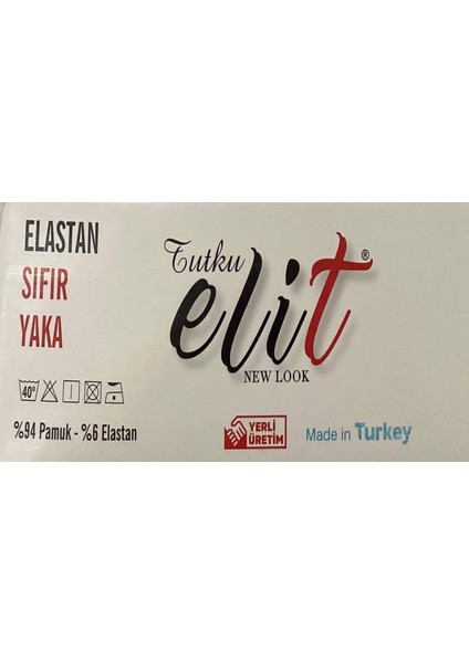 Erkek Sıfır Yaka Likralı Kısa Kol Fanila Atlet 1301 - 9 Adet