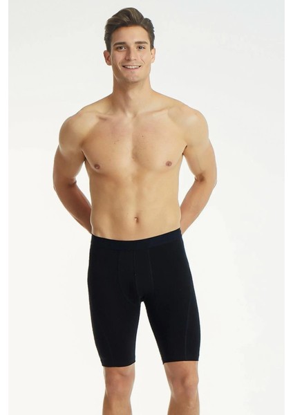 Erkek Likralı Uzun Boxer - 9 Adet modelleri