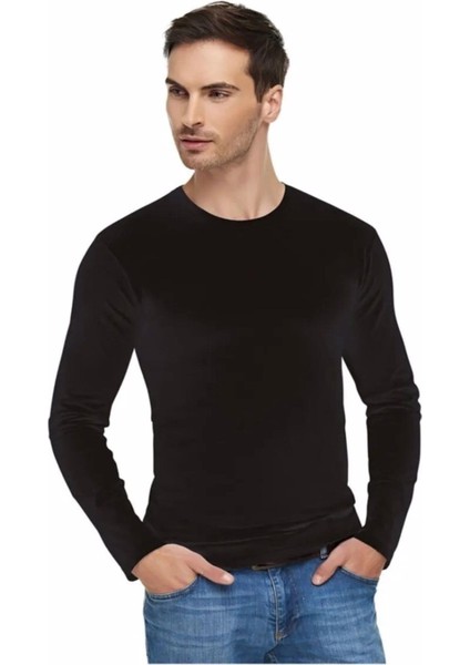 Erkek Sıfır Yaka Likralı Uzun Kol Fanila Atlet 1302 - 6 Adet fırsatları