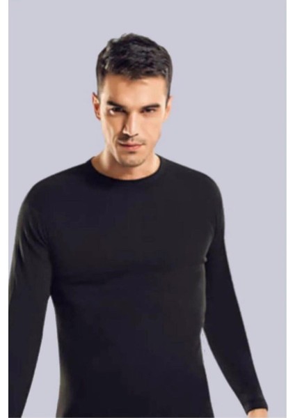 Erkek Sıfır Yaka Likralı Uzun Kol Fanila Atlet 1302 - 6 Adet indirimleri