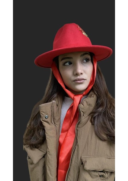 Iğneli Aksesuar Kovboy Keçe Şapka