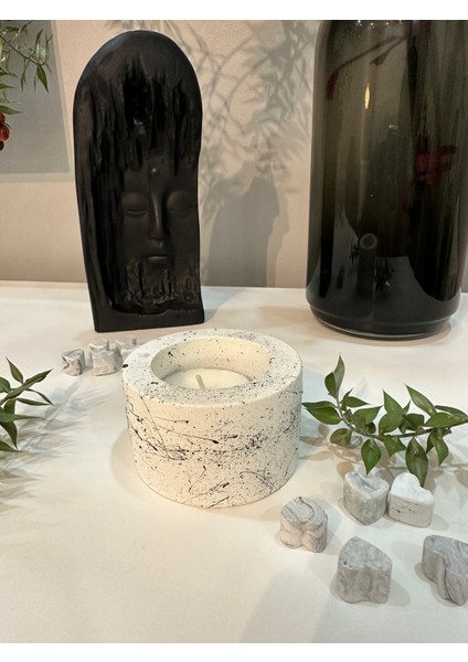 Gamy Crafts Tealight Tasarım El Yapımı Beton Tealight Mumluk