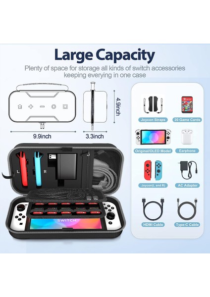 Nintendo Switch OLED Uyumlu Adaptör İçin Batching Çantası - Mavi (Yurt Dışından) modelleri