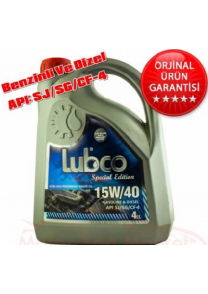 15w40 4 Litre Benzinli-Dizel Motor Yağı( Üretim Yılı: 2023)