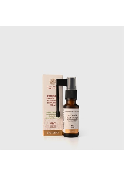 Organik Propolis Kekik Karanfil Boğaz Spreyi 20 ml