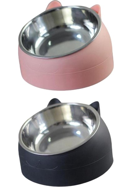2pcs Metal Yükseltilmiş Kedi Köpek Kaseleri (Yurt Dışından)