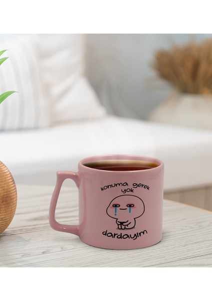 Gift Pastel Pembe Middle Kupa Bardak, Arkadaşa Hediye, Ev Hediyesi, Doğum Günü Hediyesi, Ofis Hediyesi-7