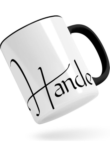 Kişiye Özel El Yazısı Isim Tasarımlı Siyah Kupa Bardak-5