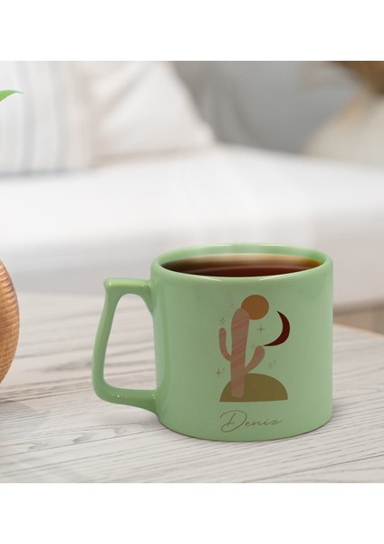 Gift Kişiye Özel Isimli Pastel Yeşil Middle Kupa Bardak, Arkadaşa Hediye, Ev Hediyesi, Doğum Günü Hediyesi, Ofis Hediyesi-11