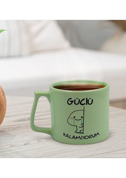 Gift Pastel Yeşil Middle Kupa Bardak, Arkadaşa Hediye, Ev Hediyesi, Doğum Günü Hediyesi, Ofis Hediyesi-2