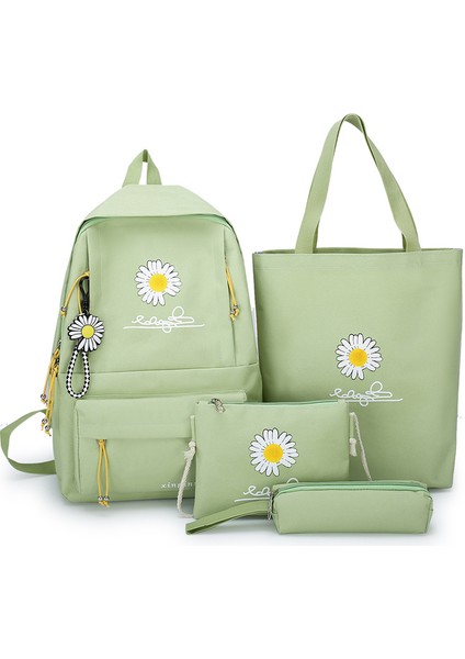 Karikatür Krizantem Ortaokul Öğrenci Sırt Çantası 4 Parça Set (Yurt Dışından)