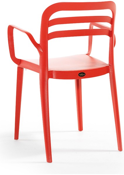 Aspendos Bahçe Balkon Renkli Koltuk Kırmızı 4'lü Set fiyatları