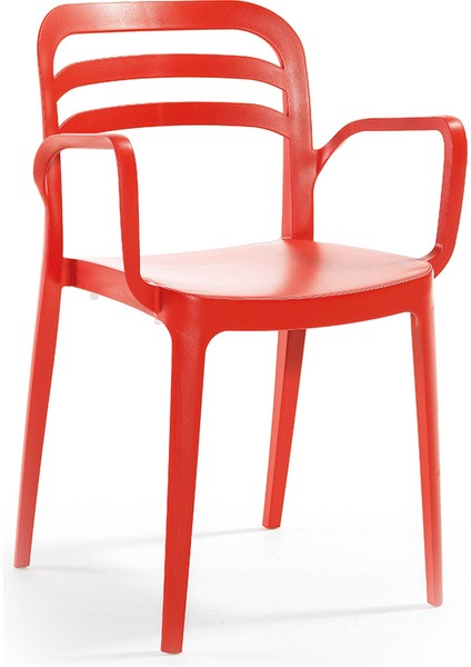 Aspendos Bahçe Balkon Renkli Koltuk Kırmızı 4'lü Set modelleri