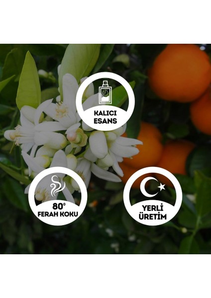 Portakal Çiçeği Kolonyası Cam Şişe 200 ml (80 Derece) - (Parfümlü)