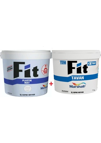 Fit Plastik Iç Cephe Boyası 3.5 kg + Marshall Fit Extra Tavan Boyası 3.5 kg