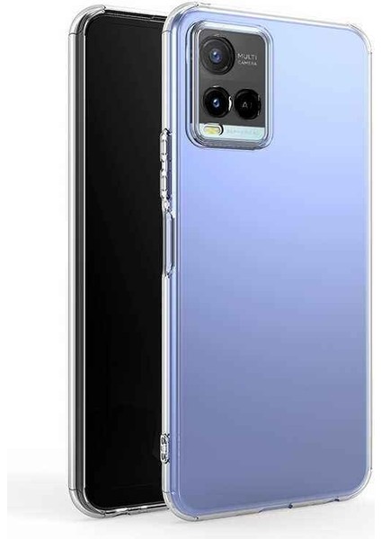 Vivo Y21S Kamera Korumalı Şeffaf Yumuşak Silikon Kılıf