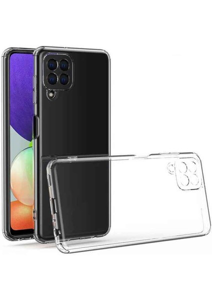 Samsung Galaxy M33 Kamera Korumalı Şeffaf Yumuşak Silikon Kılıf