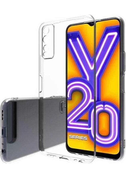 Vivo Y20 Kamera Korumalı Şeffaf Yumuşak Silikon Kılıf