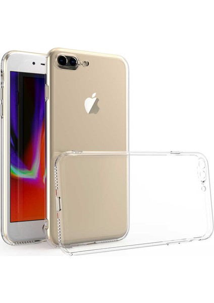 Apple iPhone 7 Plus Kamera Korumalı Şeffaf Yumuşak Silikon Kılıf