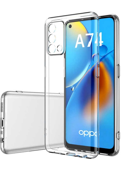 Oppo A74 4g Kamera Korumalı Şeffaf Yumuşak Silikon Kılıf