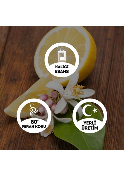 Limon Çiçeği Kolonyası Cam Şişe 200 Ml (80 Derece) - (Parfümlü)