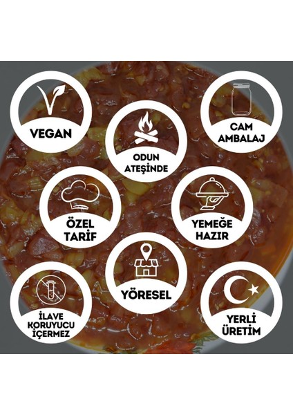 Ev Yapımı Yemek Için Hazır Menemenlik Sos Cam Kavanoz - 500 Gr. (Yaz Domateslerinden ve Biberlerinden Geleneksel Yöntemlerle Üretilmiştir) fiyatları