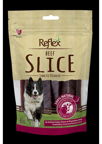 Beef Slice Biftek Çubuk Doğal Köpek Ödülü 80 gr