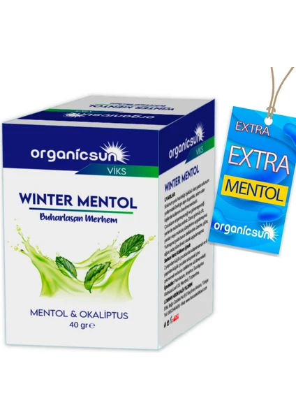 Winter Mentol Buharlaşan Merhem Viks Vicks Vikis Mentol ve Okaliptus 40 gr