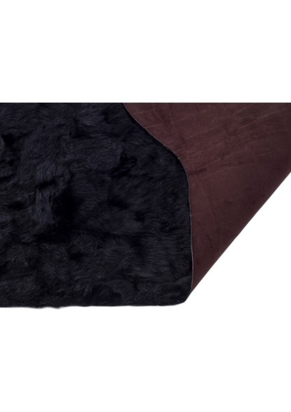Siyah Renk Özel Kesim Doğal Toskana Kürk Halı 140 x 200 cm modelleri