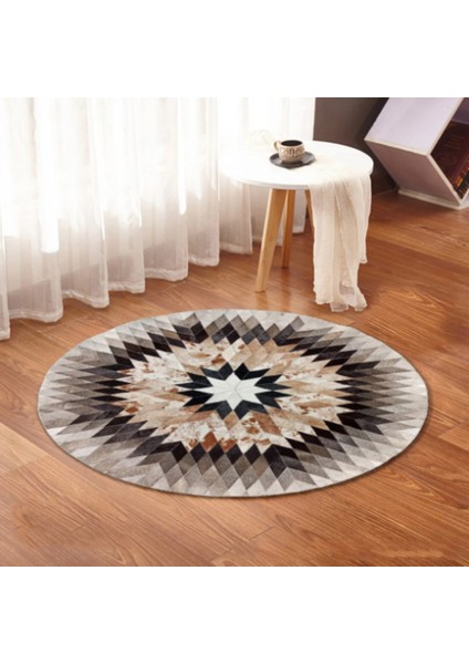 Dana Derisi Egzotik Patchwork Halı 150 x 150 cm