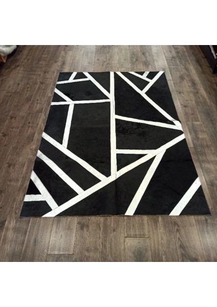 Siyah Gümüş Bordürlü Peluş Halı 80 x 150 cm fiyatları