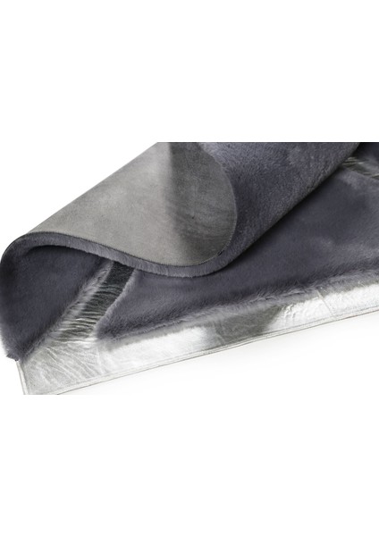 Gümüş Varaklı Gri Peluş Halı 120 x 180 cm fiyatları