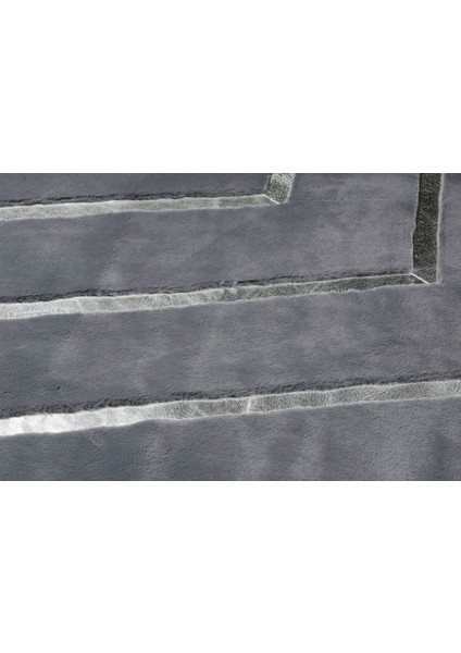 Gümüş Varaklı Gri Peluş Halı 120 x 180 cm modelleri