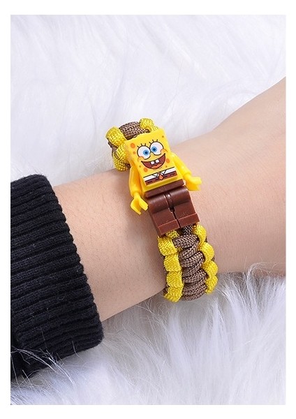 Sponge Bob LEGO Figürlü Lastikli Bileklik