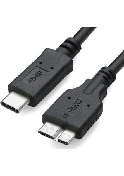 5240 USB Type C To Micro USB 3.0 Taşınabilir HDD Hard Disk Kablosu 0.5m (50CM)