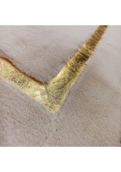 Krem Gold Bordürlü Peluş Halı 200 x 300 Cm indirimleri