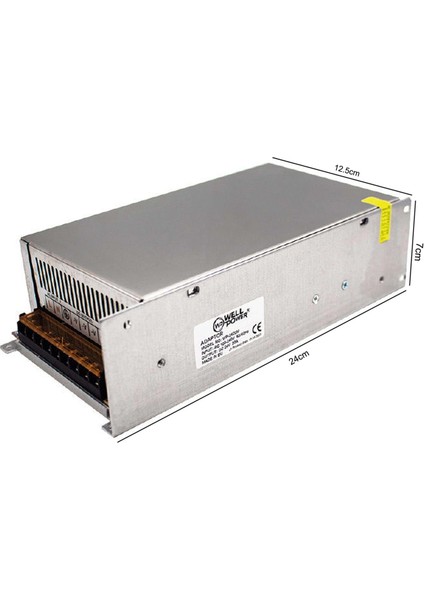 Adaptör 24V 20A Metal Kasa Pro WP-2420M
