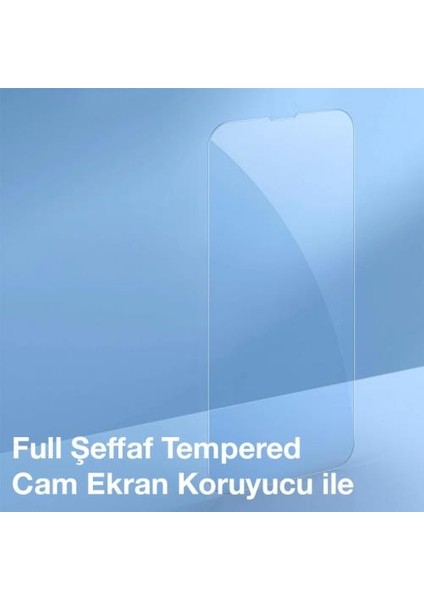 Şeffaf Magsafe Uyumlu Apple iPhone 13 Pro Kılıf ve Ekran Koruyucu Set Kamera Korumalı Apple iPhone 13 Pro Ekran Koruyucu