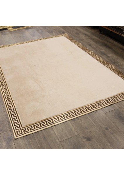 Krem Gold Bordürlü Peluş Halı 200 x 300 Cm modelleri