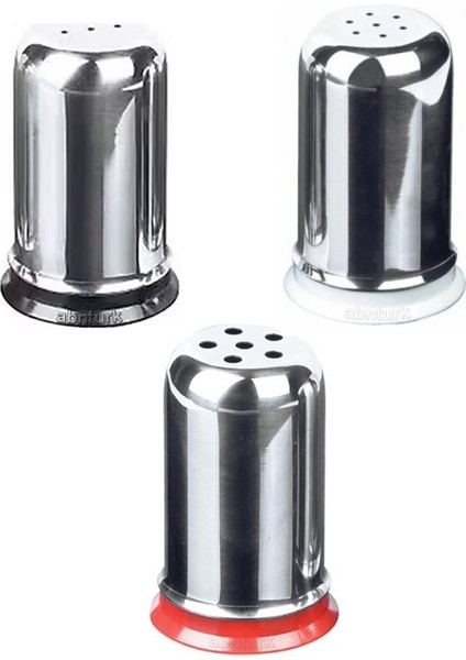 Büyük Boy Çelik Tuzluk, Karabiberlik, Pul Biberlik 3lü Jumbo Set Ürünler Normal Boyun X3 Kat Büyüğü indirimleri