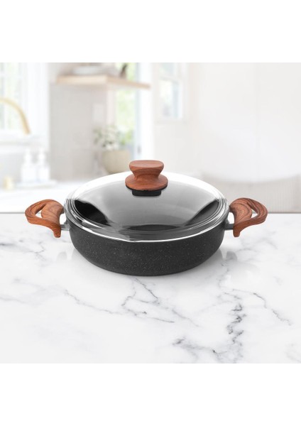 Dn 20017 24CM Granit Basık Tencere
