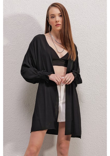 5882 Salaş Kimono - Siyah indirimleri