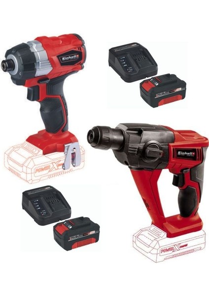 Te-Cı 18 Bl Kömürsüz Torklu Vidalama Te-Hd 18 Li Matkap 2X4.0AH Akülü Set