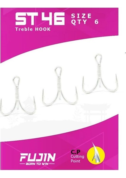 ST46 Üçlü Maket Balık Iğnesi 3 No