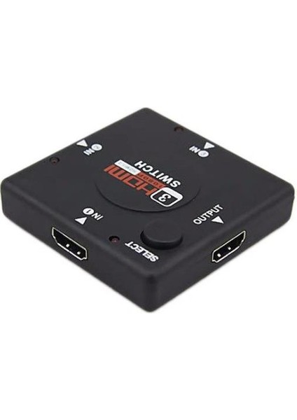 HDMI 3 Giriş 1 Çıkış Switch Çoklayıcı Siyah 3 Port HDMI Switch